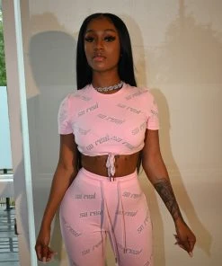 SHOP SO REAL Sets Women Solitaire Stones Pants