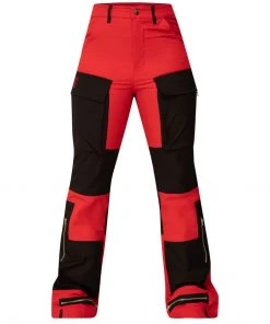 GSUWOO Military Cargo Red Bottoms