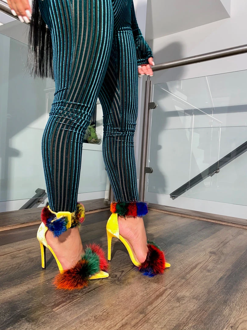 SHOP SO REAL Canary Snob Fur Sandals