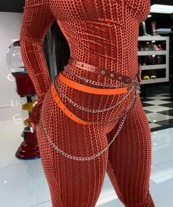 SHOP SO REAL Accessories Diamond Chain Belt