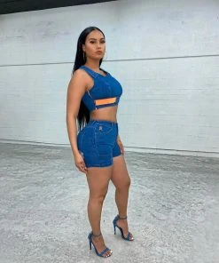 SHOP SO REAL Denim Combat Set