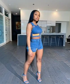 SHOP SO REAL Denim Combat Set