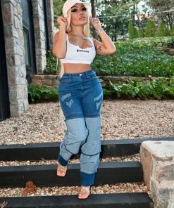 SHOP SO REAL Tops Slit Crop 9 SHOP SO REAL Tops Slit Crop