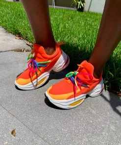 SHOP SO REAL Orange Brust Trainers ????