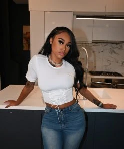 SHOP SO REAL Tops Tie Up Top